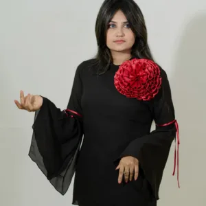 Premium Black Chiffon Top