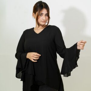 Premium Black Chiffon Top